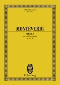 Monteverdi: Messa Nr. II in F M xv, 59 (Study Score) published by Eulenburg